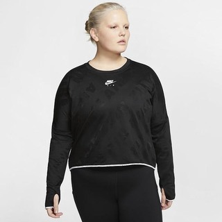 Top Nike Air Maneca Lunga Running (Plus Size) Dama Negrii | RASN-60534